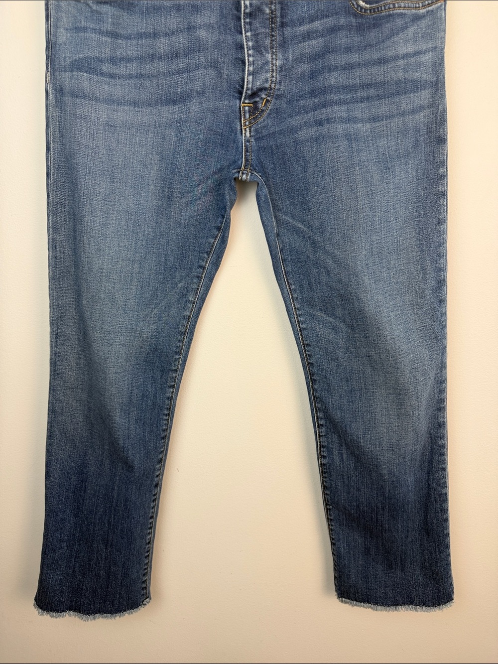 Nili Lotan Boyfriend Jeans Tribeca Wash Cotton Stretch Cropped Straight 29 USA - Picture 5 of 16